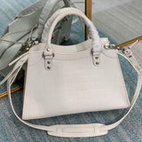 Sophisticated Faux Leather Handbag - Signature Hardware Accents | Women's Premium Handbag #664 - alternate angle view (image 8) of designer-inspired handbag