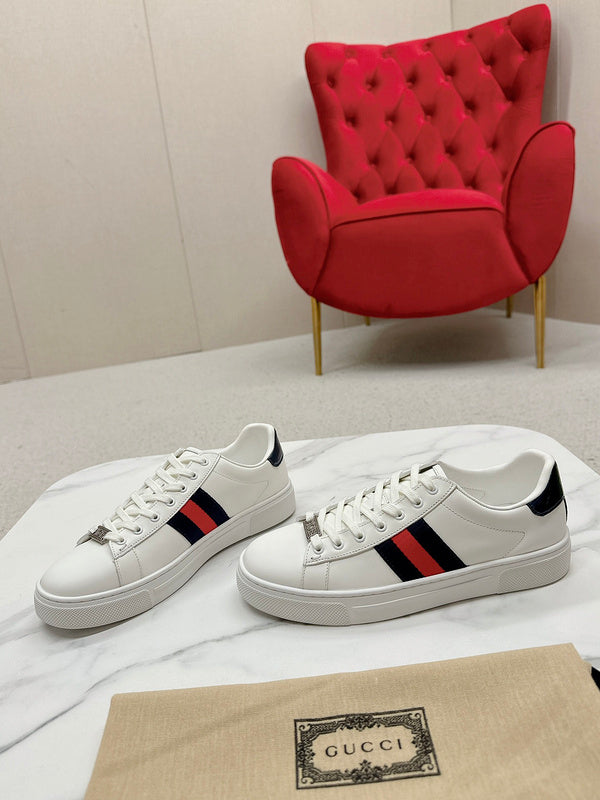 Gucci clean off-white luxury sneakers view 6 premium leather build
