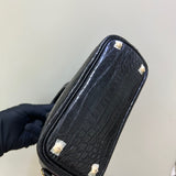 Side view of effortless structured handbag