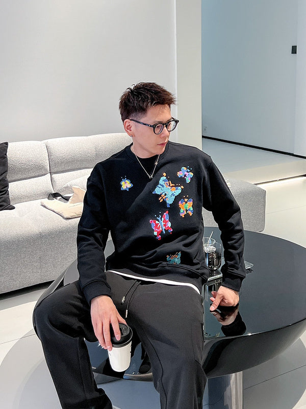 Front view of Louis Vuitton luxury clothing with contemporary cut