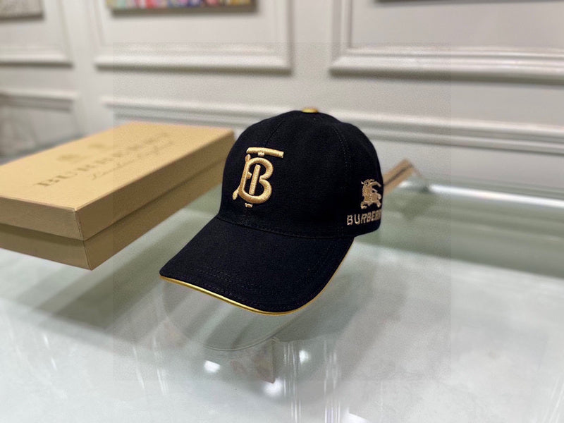 Close-up detail view of Burberry unisex cap