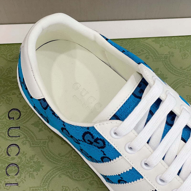 Gucci neutral cream luxury sneakers view 4 sleek tonal finish