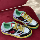 Gucci two-tone luxury sneakers view 9 signature lace-up style