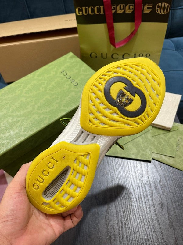 Gucci sneakers detailed view showing premium designer craftsmanship