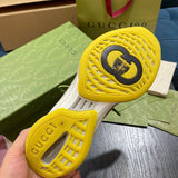 Gucci sneakers detailed view showing premium designer craftsmanship