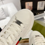 Gucci soft grey luxury sneakers view 4 bold athletic profile