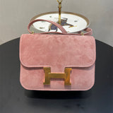 Side view of crisp structured handbag
