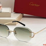 Close-up detail view of Cartier unisex sunglasses