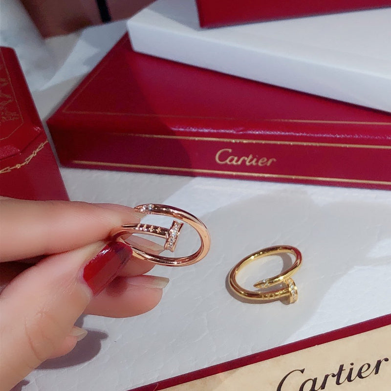 Side view of Cartier unisex jewelry piece