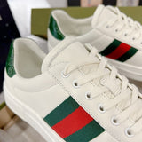 Gucci sneakers detailed view showing premium designer craftsmanship