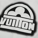 Flat lay presentation of Louis Vuitton luxury clothing with logo-detail design