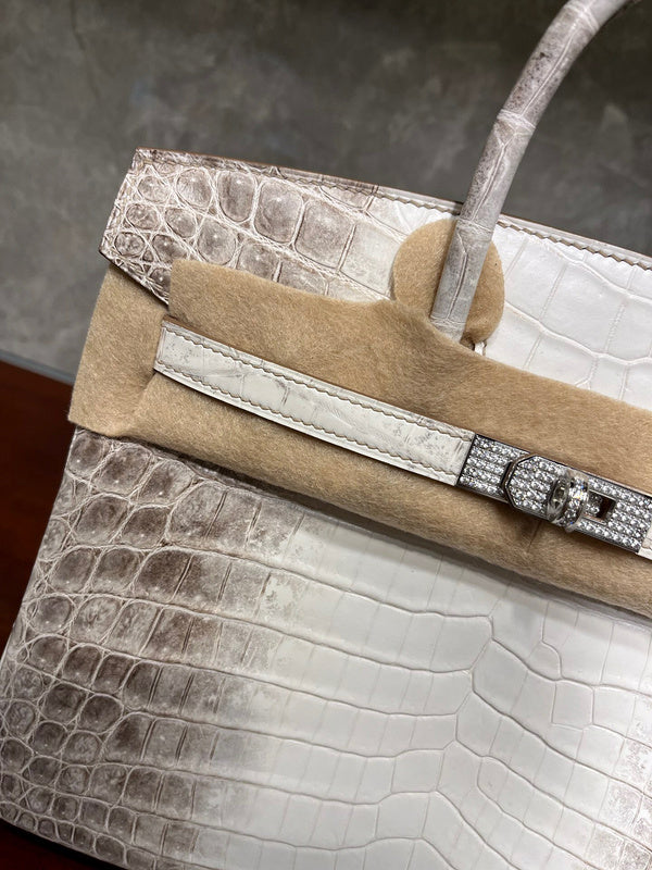 Side view of effortless structured handbag