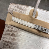 Side view of effortless structured handbag