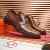 Hermès Chocolate Brown Platform Heels - Side Profile View