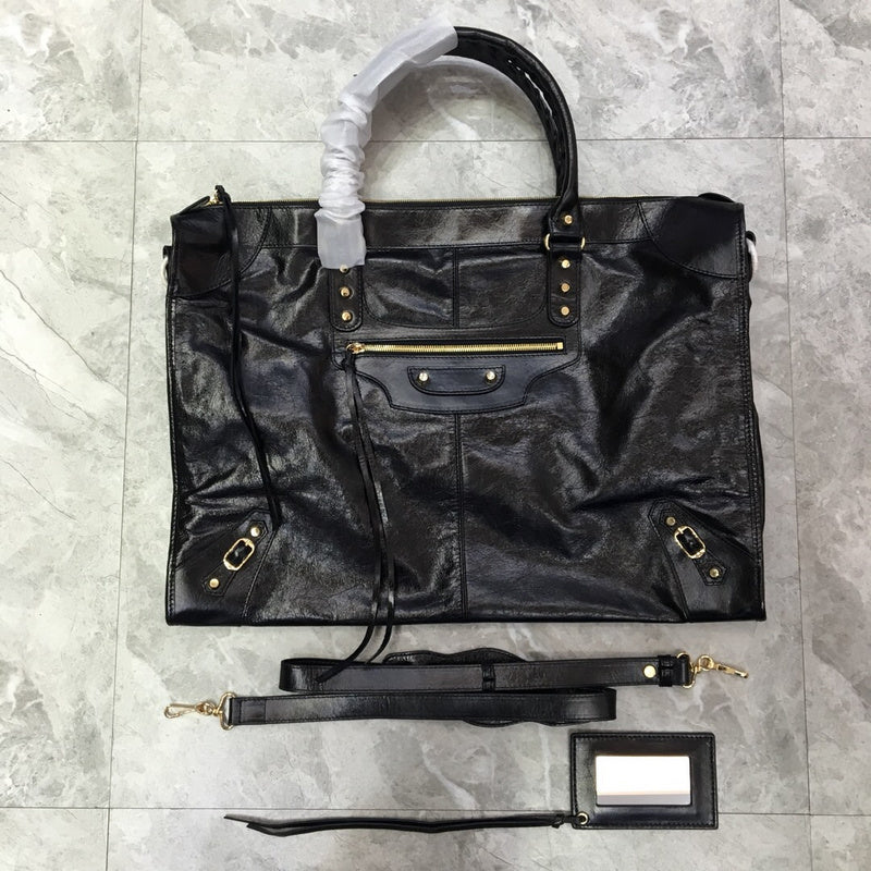 Classic Faux Leather Handbag - Everyday Elegance | Women's Everyday Carry Handbag #977 - side angle view (image 2) of designer-inspired handbag