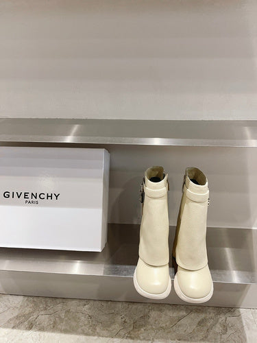 Givenchy Burgundy Classic Ballet Flats - Full Silhouette View