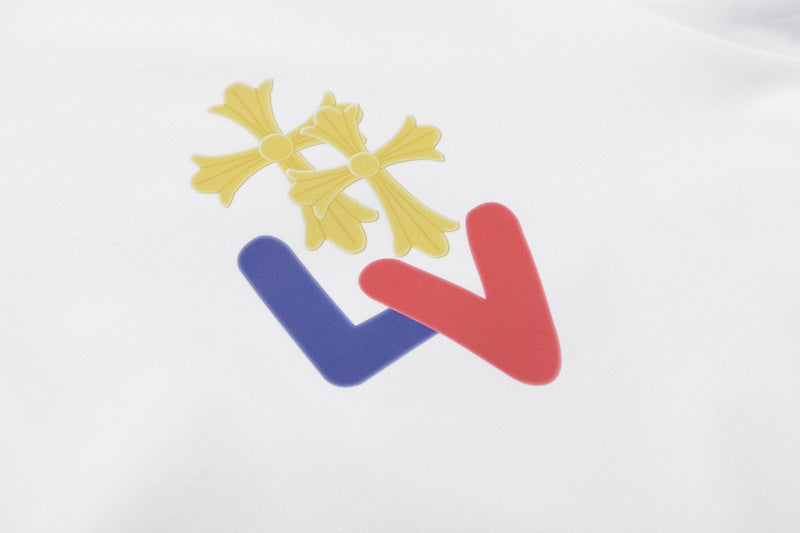 Flat lay presentation of Louis Vuitton cotton t-shirt with relaxed-fit cut