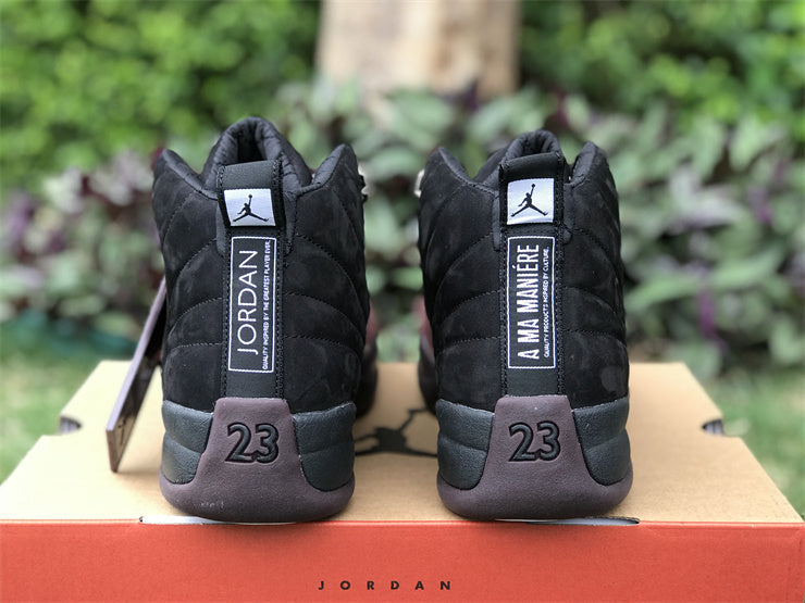 Side profile of Nike all-black sneakers heritage-inspired look