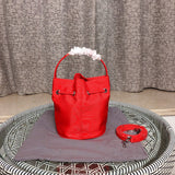 Close-up detail of statement elevated women's handbag – women's designer-style accessory