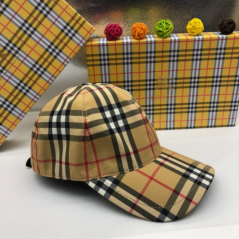 Close-up detail view of Burberry unisex cap