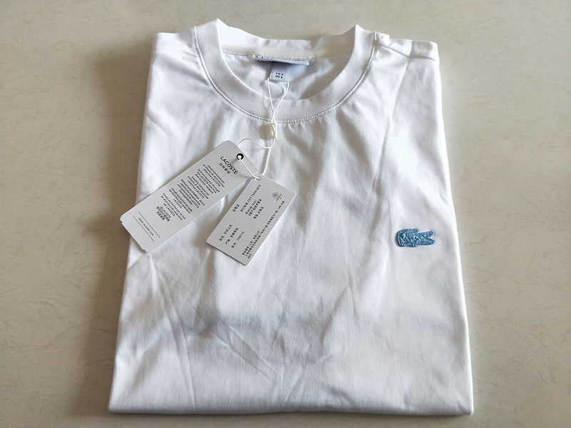 Close-up detail shot of Lacoste luxury clothing with tailored silhouette