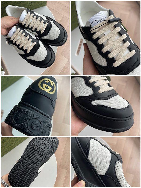 Gucci stone beige luxury sneakers view 9 bold athletic profile