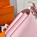 Side view of chic structured handbag