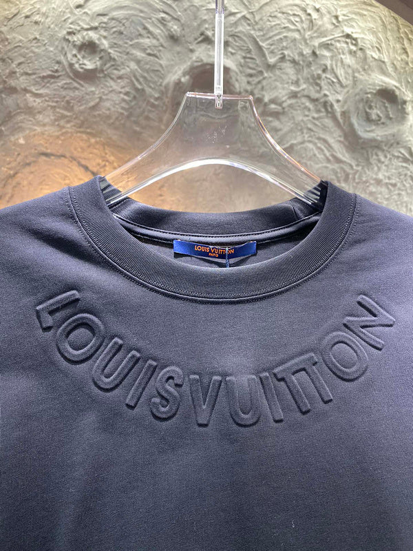 Front view of Louis Vuitton cotton t-shirt with runway-inspired design