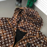 Close-up detail shot of Louis Vuitton luxury clothing with tailored silhouette