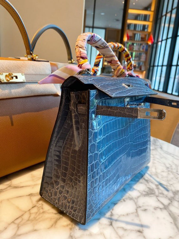 Close-up detail of classic bag design