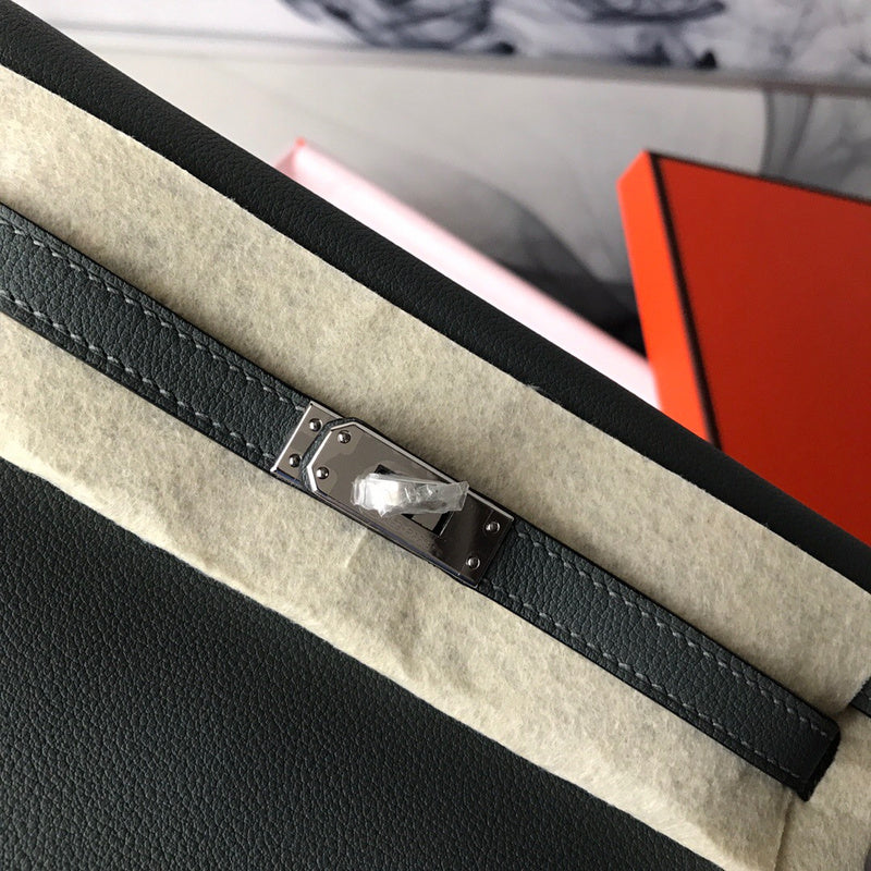 Sleek bag shown from front angle