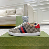 Gucci neutral cream luxury sneakers view 8 sleek tonal finish