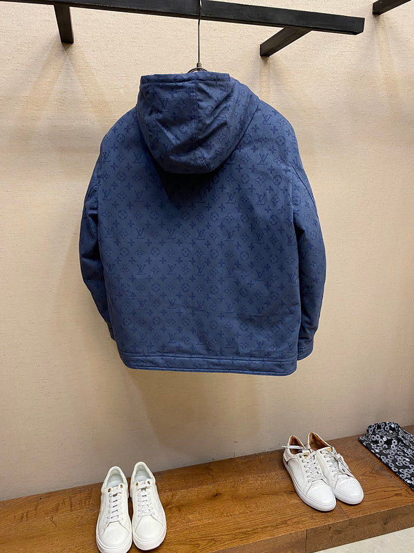 Side profile of Louis Vuitton luxury clothing with contemporary cut