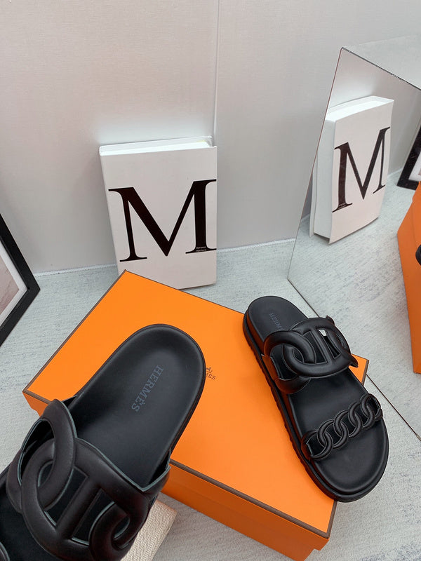 Hermes shoes Style 335 - front view, timeless elegant design (alternate angle)