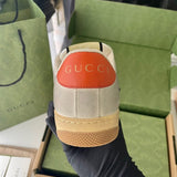 Gucci bold contrast luxury sneakers view 7 breathable knit upper