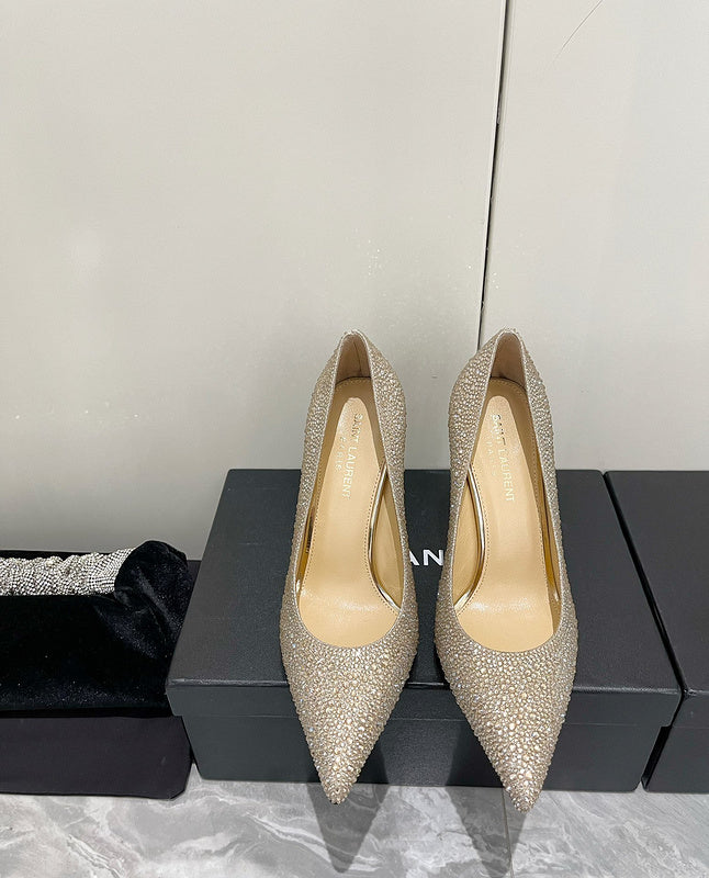 Saint Laurent shoes front view designer style