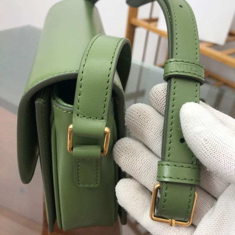 Back view of modern structured women's handbag – women's designer-style accessory
