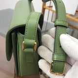 Back view of modern structured women's handbag – women's designer-style accessory