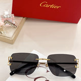 Close-up detail view of Cartier unisex sunglasses