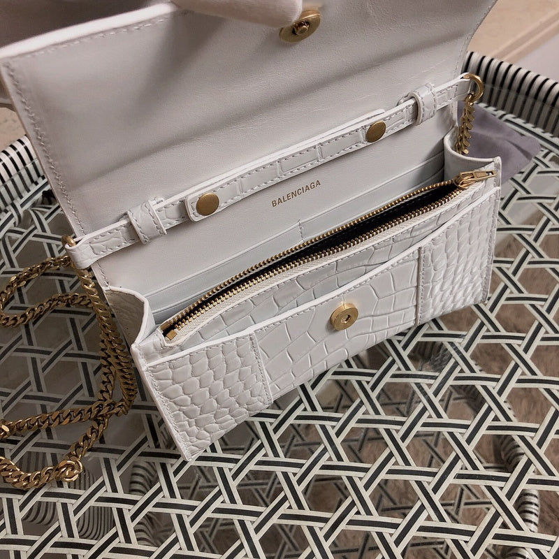 Front view of chic polished women's handbag – women's statement bag