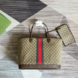 Sleek bag shown from front angle