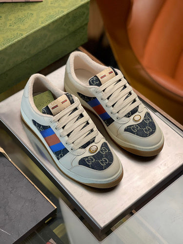 Gucci soft grey luxury sneakers view 11 classic court silhouette