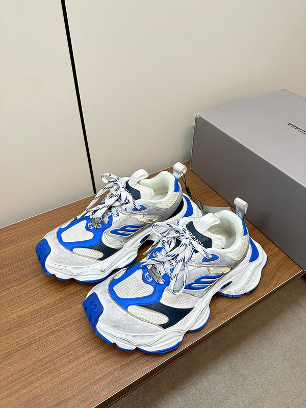 Balenciaga Beige High-Top Sneakers - Angled View