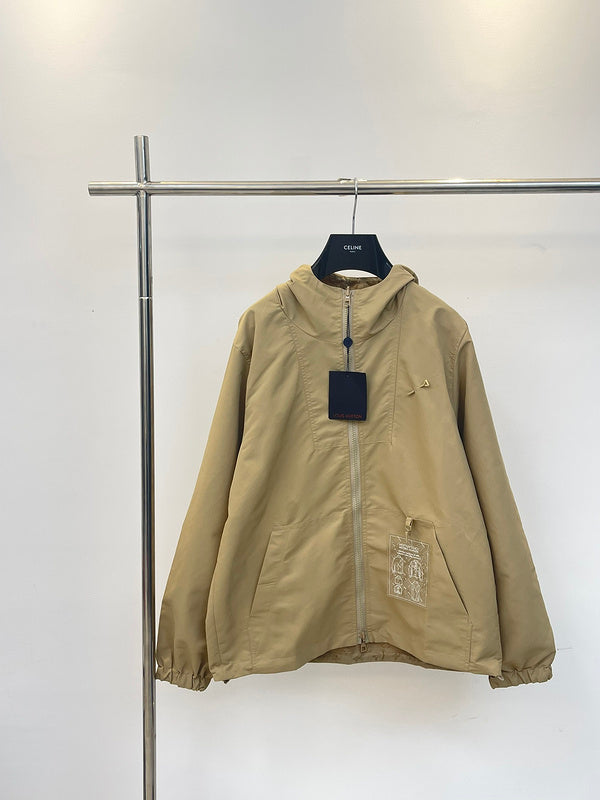 Back view of Louis Vuitton luxury clothing with contemporary cut