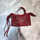 Sophisticated Faux Leather Handbag - Sleek Minimalist Lines | Women's Everyday Carry Handbag #703 - back view (image 4) of designer-inspired handbag