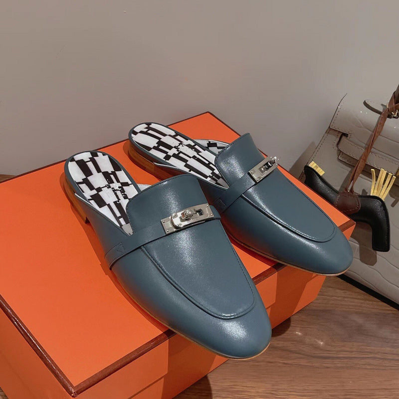 Hermès Red Slip-On Sneakers - Back View