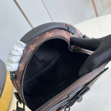 Front view of classic sleek women's handbag – women's statement bag