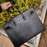 Close-up detail of understated bag design
