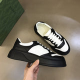 Gucci two-tone luxury sneakers view 7 breathable knit upper