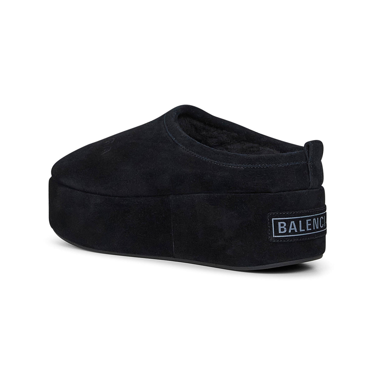 Balenciaga Accessories? Balenciaga Women Black Alaska Soft Platform Mules Luxury Designer Fashion Accessory
